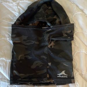 Achiou Unisex Breathable Black Camouflage Sun Mask.